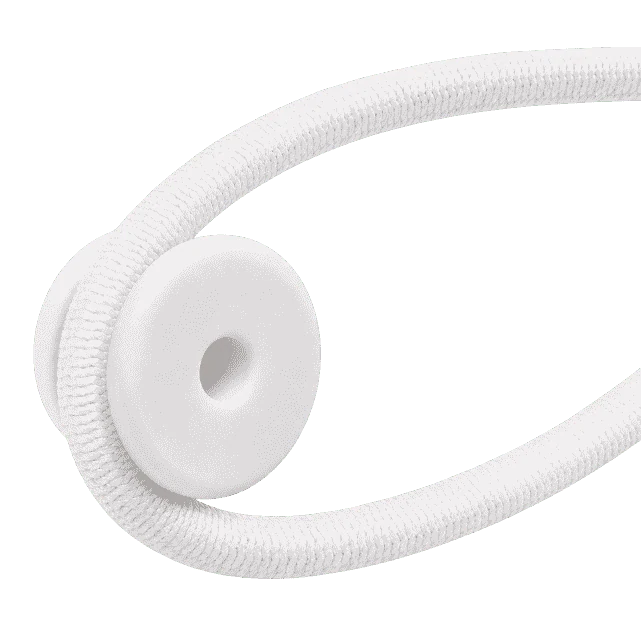 Rundknopf 6 mm Weiß · Einhängeknopf für Expanderseil – Produktabbildung 2
