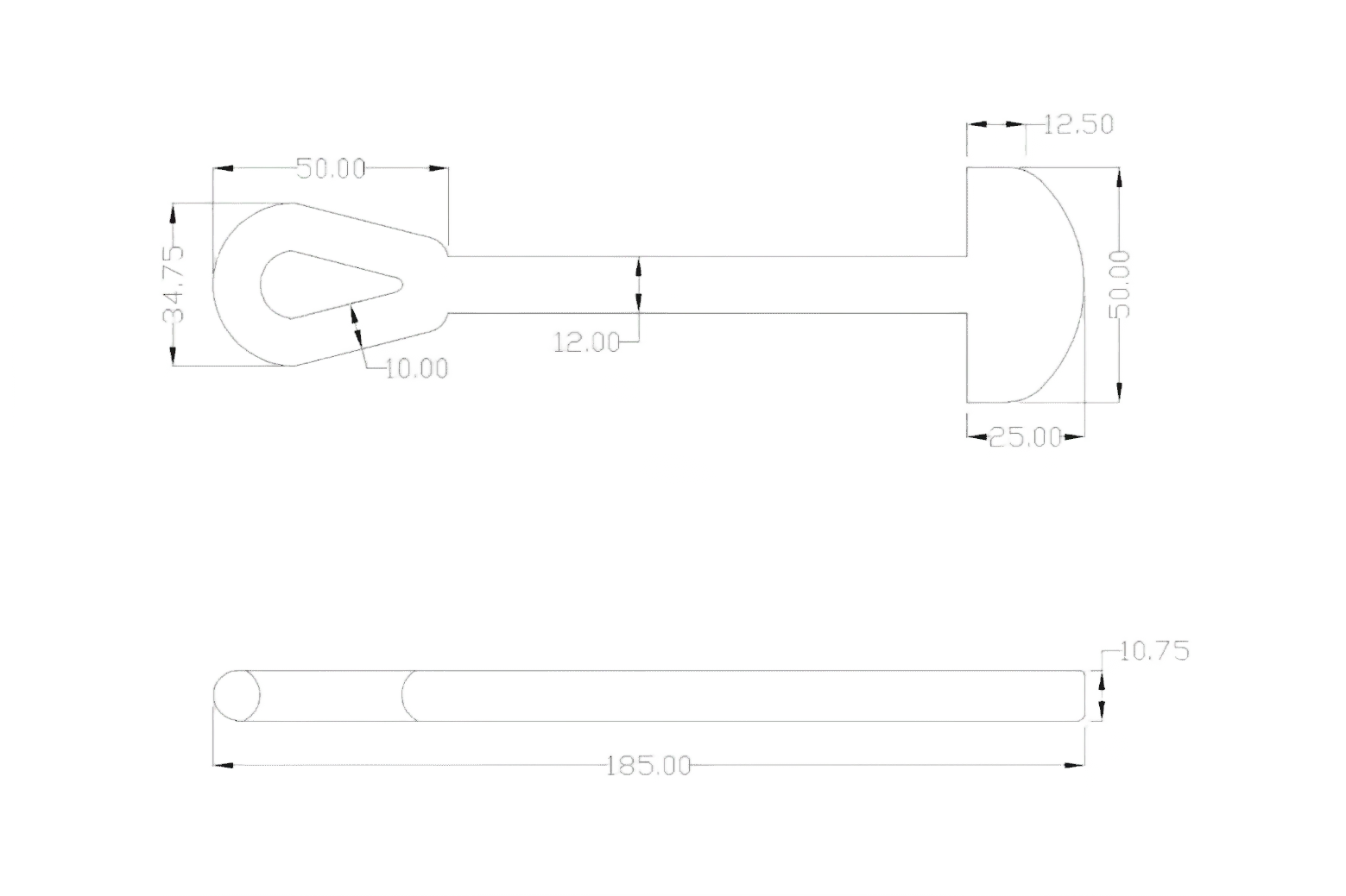 Gummistroppen L 185 mm einfach schwarz EPDM/1 · 100 Stück – Produktabbildung 2