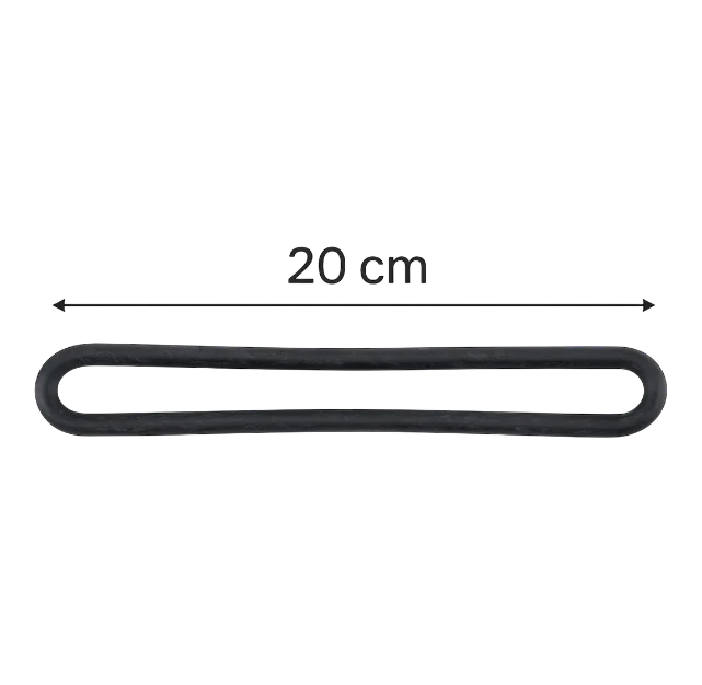 Gummispannringe 8 mm Ø · 20 cm Schwarz · 25 Stück mit S-Haken – Produktabbildung 2
