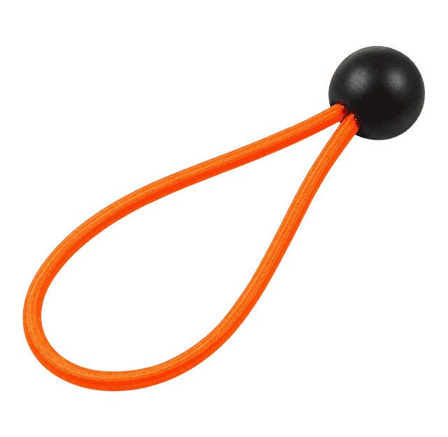 Gummischlaufen mit Kugel 250 mm Neonorange 25 Stück – Produktabbildung 2