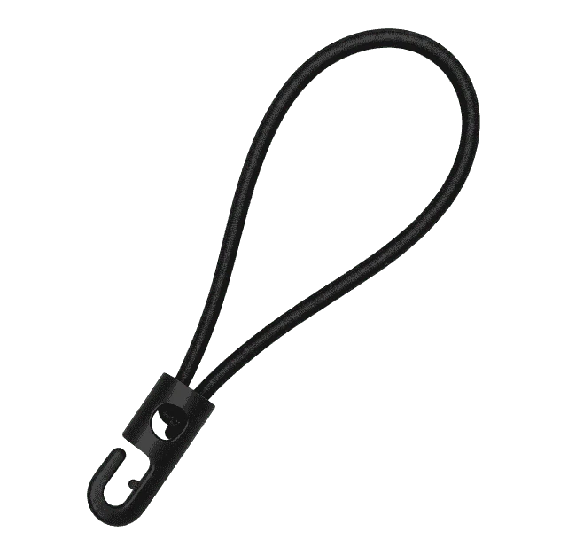 Spanngummi 180 mm schwarz Kunststoffhaken 25 Stück – Produktabbildung 2