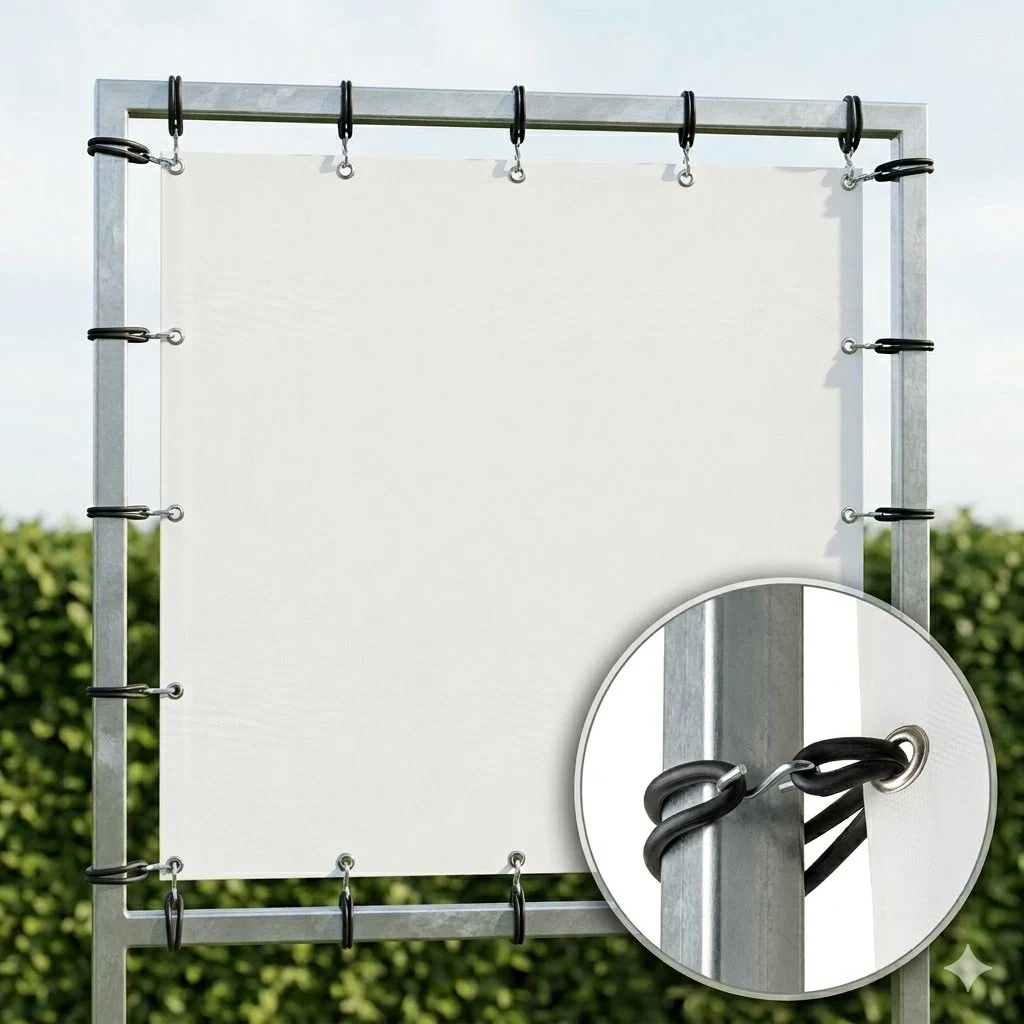 Gummispannringe 8 mm Ø · 20 cm Schwarz · 25 Stück mit S-Haken – Produktabbildung 3