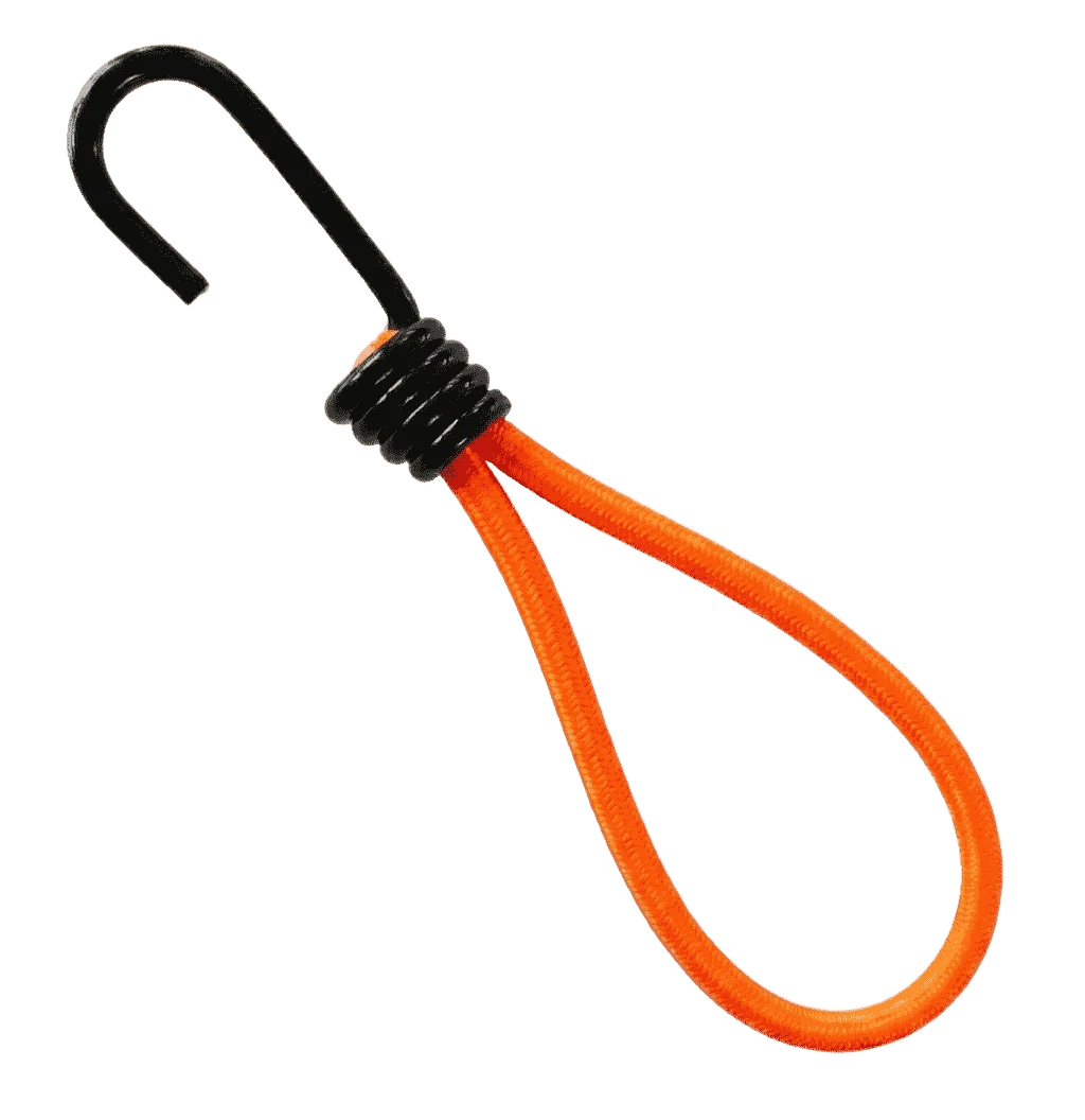 Planengummis Neonorange 250 mm mit Spiralhaken 25 Stück – Produktabbildung 2