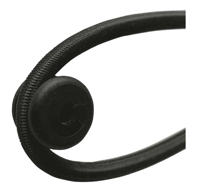 Rundknopf 6 mm Schwarz · Einhängeknopf für Expanderseil – Produktabbildung 2