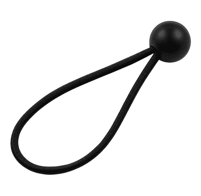 Gummischlaufen mit Kugel 180 mm schwarz – 25 Stück pro VE – Produktabbildung 2
