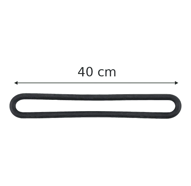 Gummi Spannringe 8 mm Ø · 40 cm Schwarz · 25 Stück mit S-Haken – Produktabbildung 2