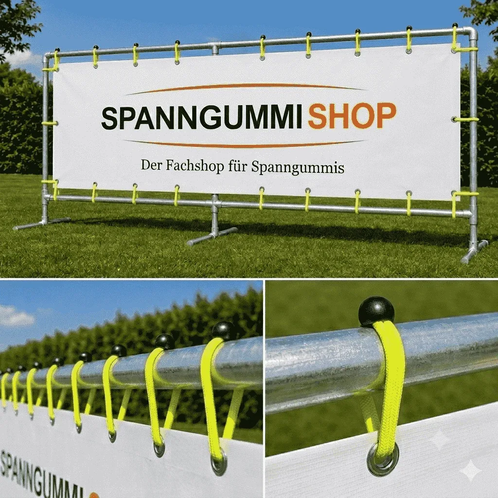 Planengummi mit Kugel 180 mm · Neongelb – 25 Stück pro VE – Produktabbildung 4