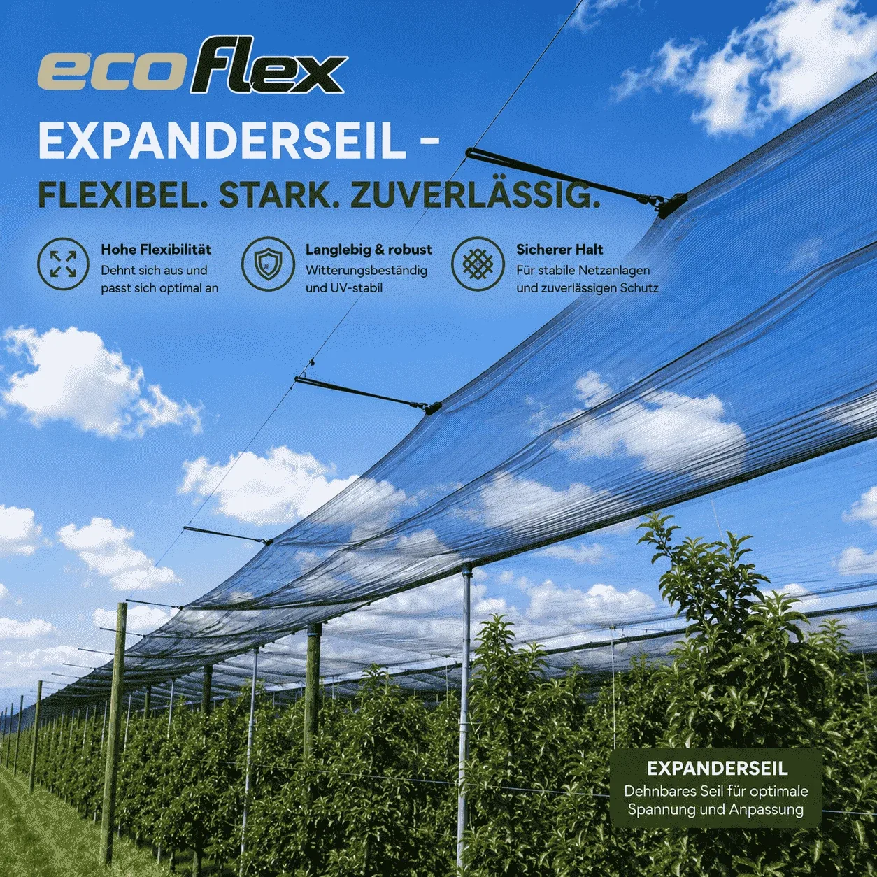 Expanderseil 8 mm schwarz 100 Meter Ecoflex Polypropylen – Produktabbildung 4