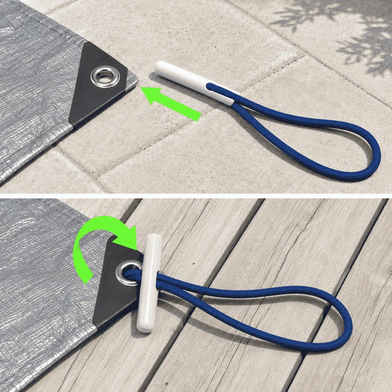 Spannfix Expanderschlingen Knebel 40 cm Blau · 10 Stück – Produktabbildung 2