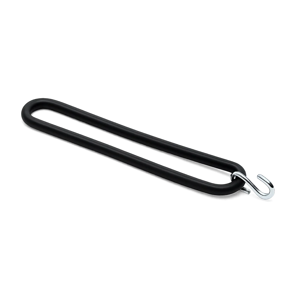 Gummispannringe 8 mm Ø · 20 cm Schwarz · 25 Stück mit S-Haken – Produktabbildung 1