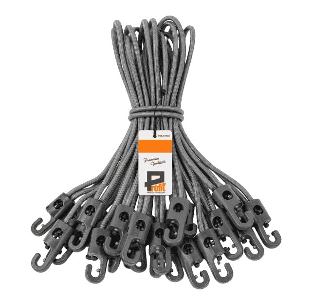 Zeltgummi mit Haken 180 mm Grau – Spannfix 25 Stück – Produktabbildung 1