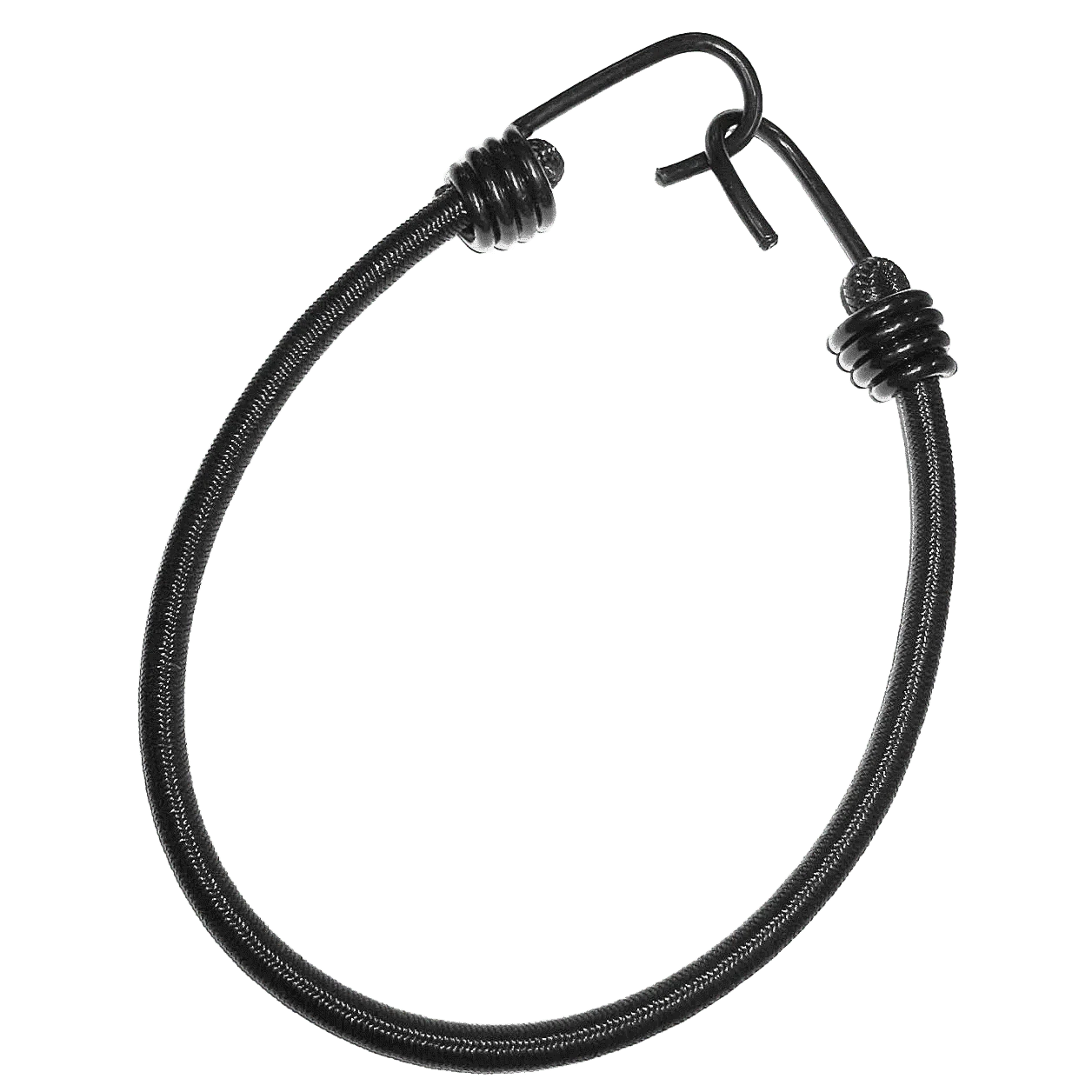 Gepäckspanner 2 Spiralhaken 600 mm schwarz 8 mm – Produktabbildung 1