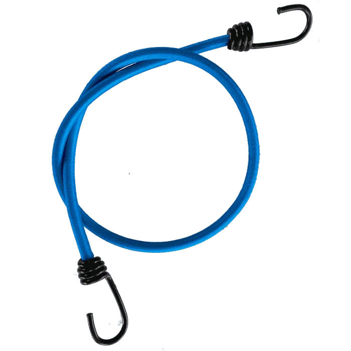 Gummispanner 2 Spiralhaken blau 150 cm Ø 10 mm – Produktabbildung 1