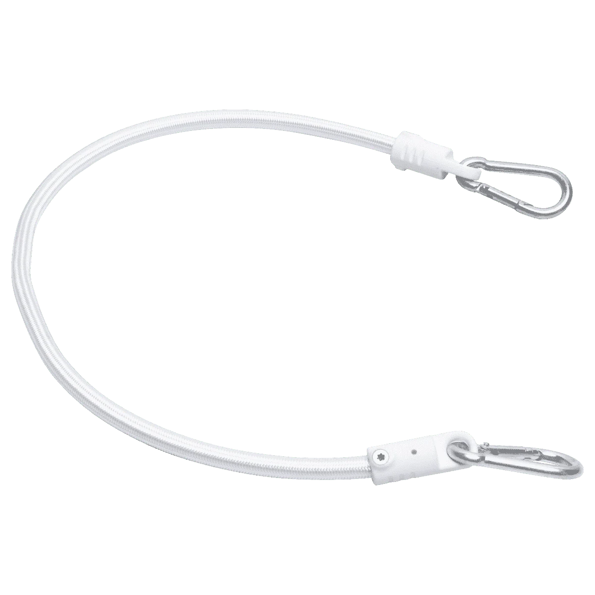 Expanderseil 2 Karabinerhaken 70 cm weiß – Produktabbildung 1