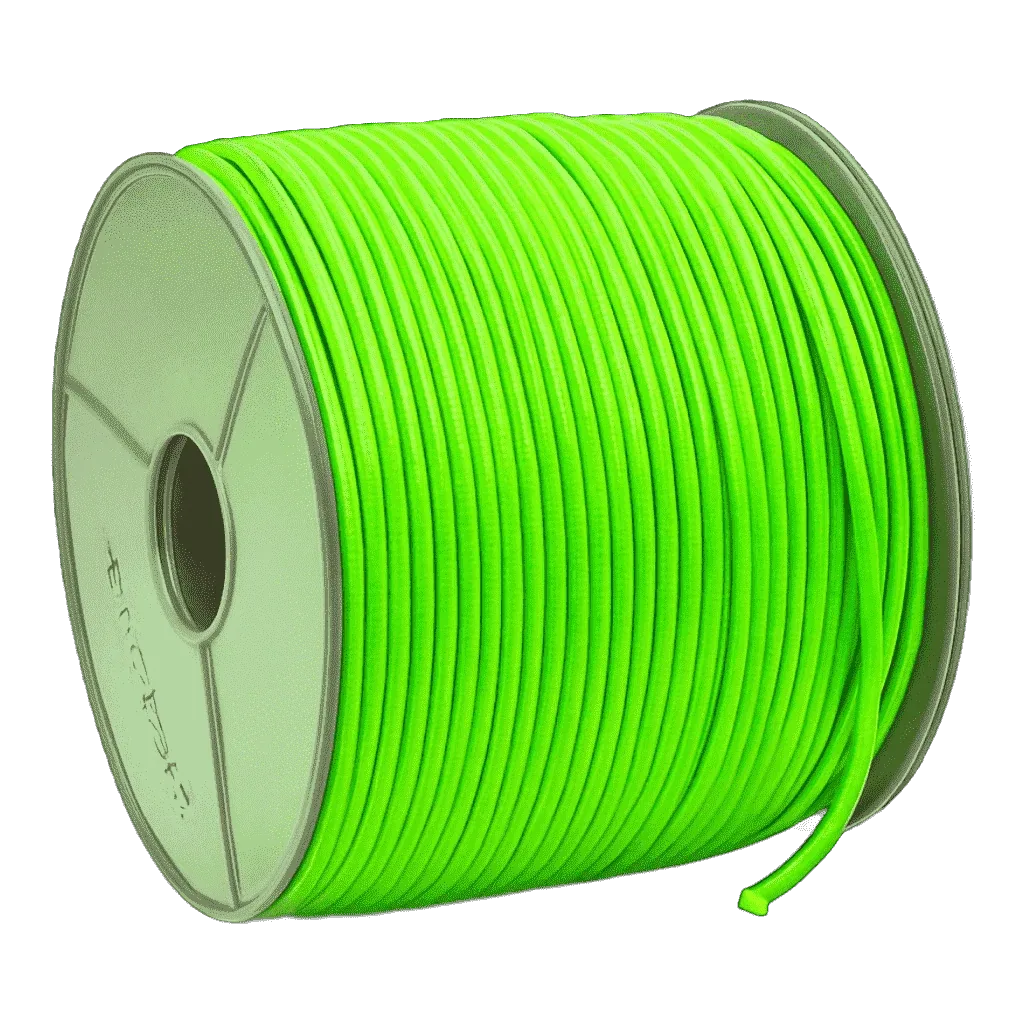 Expanderseil | PR5004 | Ansicht 1 Expanderseil · Gummiseil Neongrün 6 mm auf 100 Meter Rolle – Produktabbildung 1