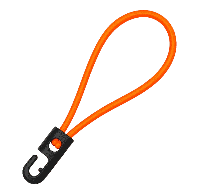 Spanngummis mit Haken 250 mm Neonorange 25 Stück – Produktabbildung 2