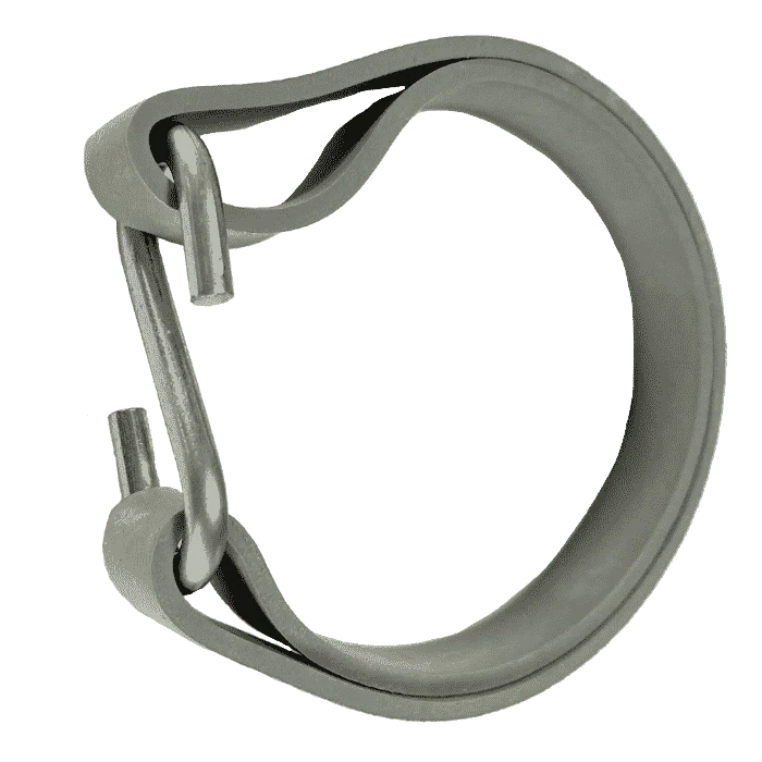 Gummiring | H54180102 | Ansicht 1 Gummiringe für Zelt / Plane Grau Länge 180 mm Ø 114 mm · Breite 10x2 mm ohne S-Haken – Produktabbildung 1