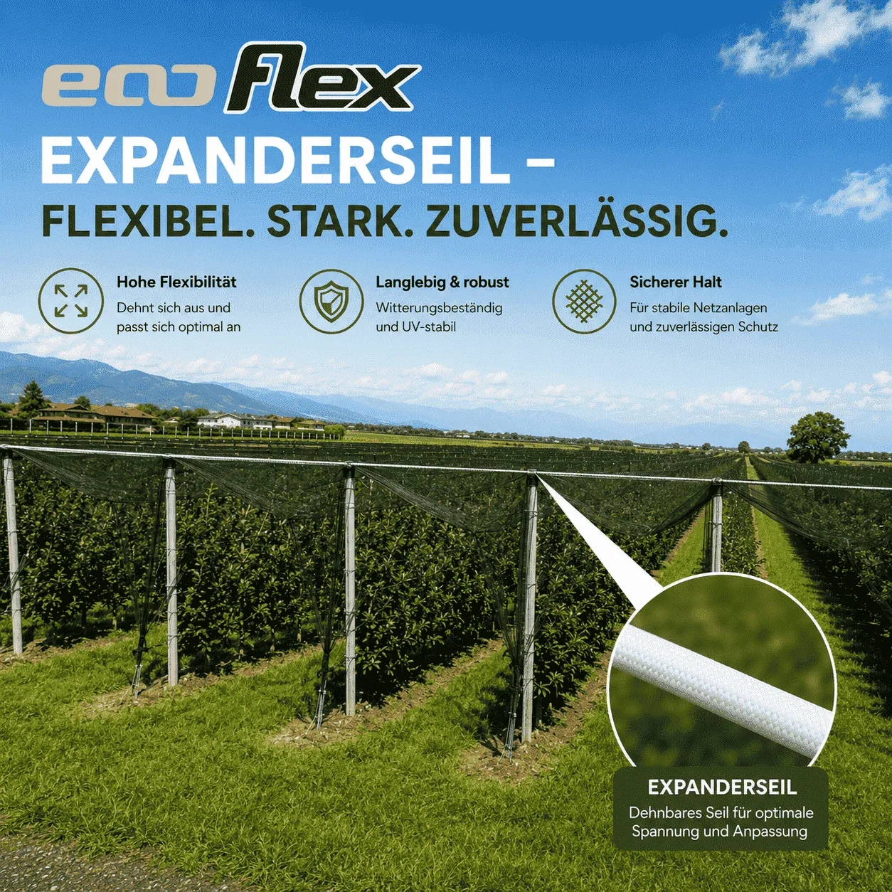Expanderseil 8 mm schwarz 100 Meter Ecoflex Polypropylen – Produktabbildung 2