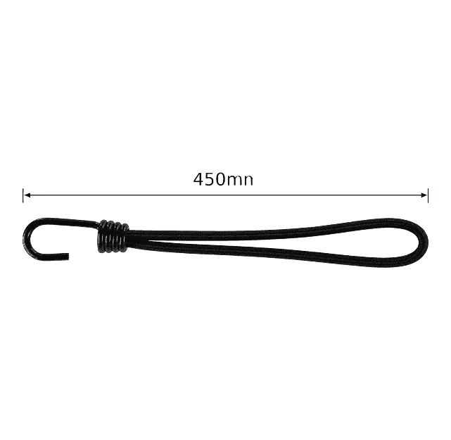 Gummischlingen 450 mm Weiß Spiralhaken 25 Stück – Produktabbildung 3