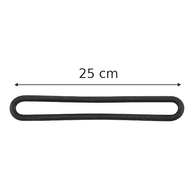 Gummispannring 8 mm Ø · 25 cm Schwarz · 25 Stück – Produktabbildung 2