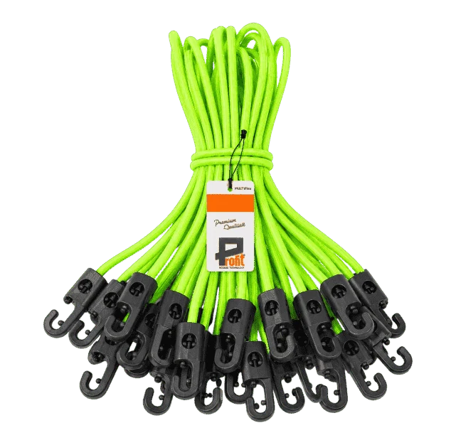 Expanderschlinge | PR1034 | Ansicht 1 Spannschlaufe mit Haken 180 mm – Neongrün 25 Stück – Produktabbildung 1