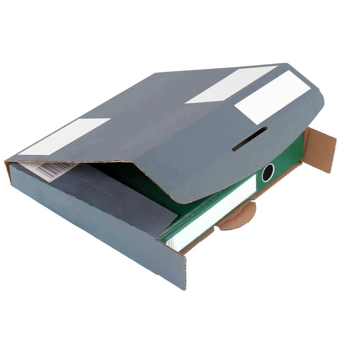 Ordner Transportkarton 320x288x50/80 mm Anthrazit A4 Ordnerverpackung – Produktabbildung 2
