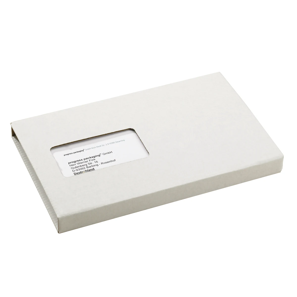DVD-Mailer aus Wellpappe in weiß – Produktabbildung 2