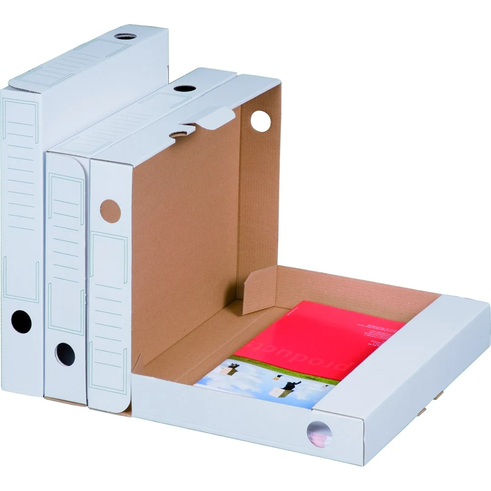 Archiv-ablagebox 50, 250x45x317mm – Kartons für Transport und Aufbewahrung – Ansicht 1 Produktabbildung zu Archiv-ablagebox 50, 250x45x317mm – Ansicht 1
