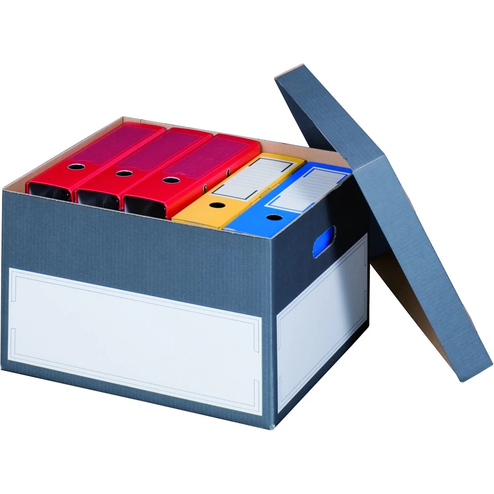 Archiv-box mit Deckel, 440x380x290mm – Kartons für Transport und Aufbewahrung – Ansicht 1 Produktabbildung zu Archiv-box mit Deckel, 440x380x290mm – Ansicht 1