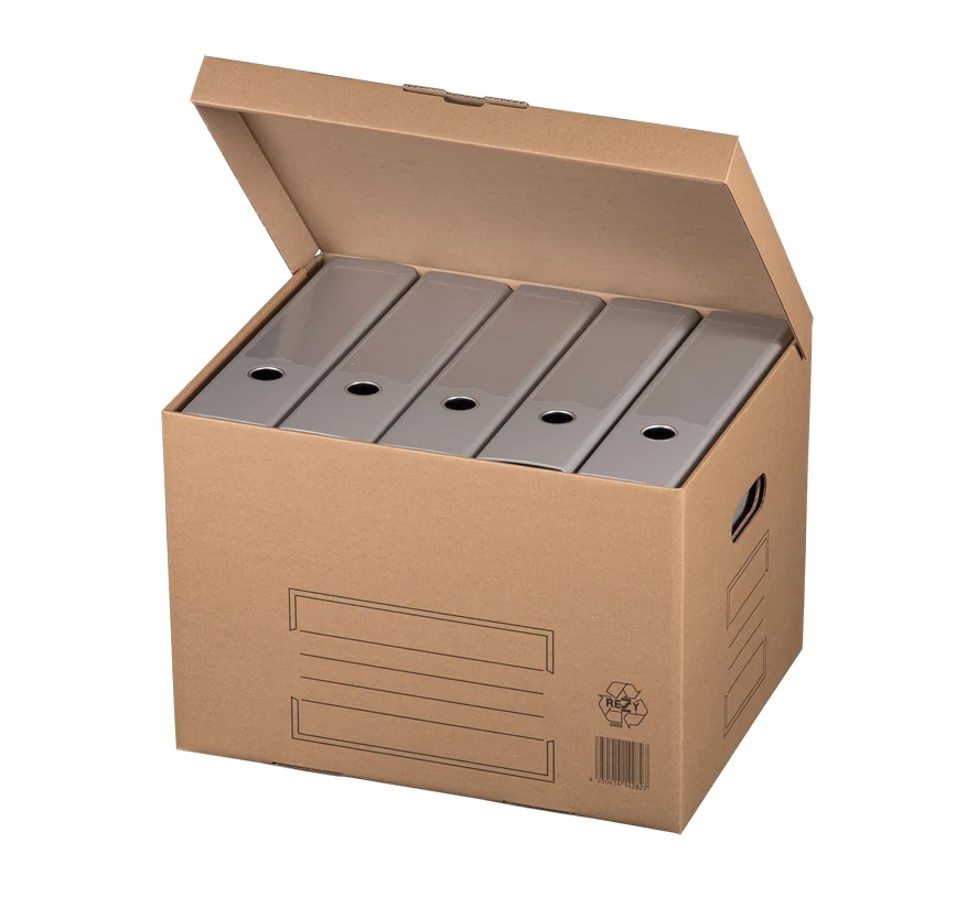 Archiv-Klappbox, 410x320x285mm – Kartons für Transport und Aufbewahrung – Ansicht 1 Produktabbildung zu Archiv-Klappbox, 410x320x285mm – Ansicht 1