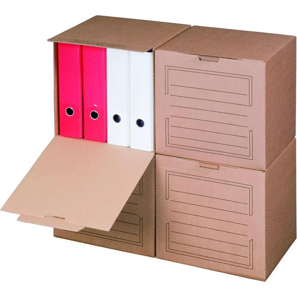 Archivbox, 297x334x330 mm, wiederverschließbar – Kartons für Transport und Aufbewahrung – Ansicht 1 Produktabbildung zu Archivbox, 297x334x330 mm, wiederverschließbar – Ansicht 1