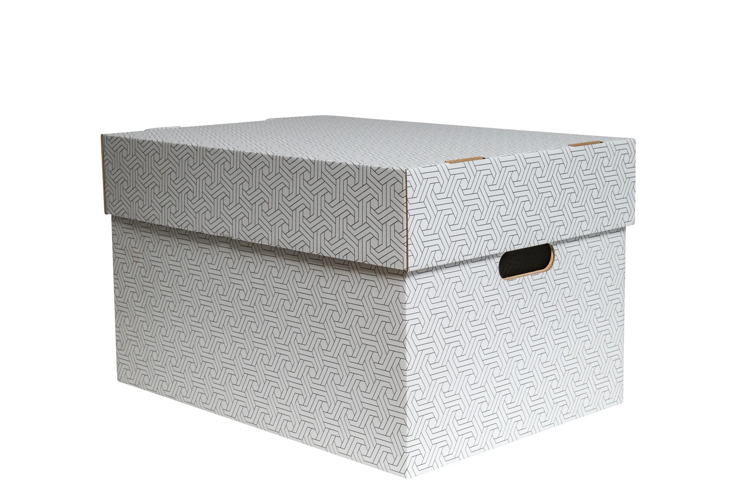 Aufbewahrungsbox mit Deckel, 493x343x295mm – Kartons für Transport und Aufbewahrung – Ansicht 1 Produktabbildung zu Aufbewahrungsbox mit Deckel, 493x343x295mm – Ansicht 1
