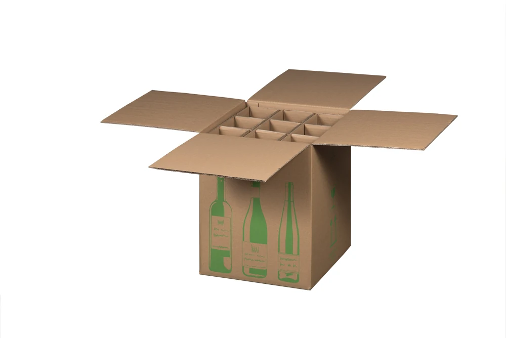 Produktabbildung zu Faltkarton für 9er Flaschen, 316x305x368mm – Ansicht 1
