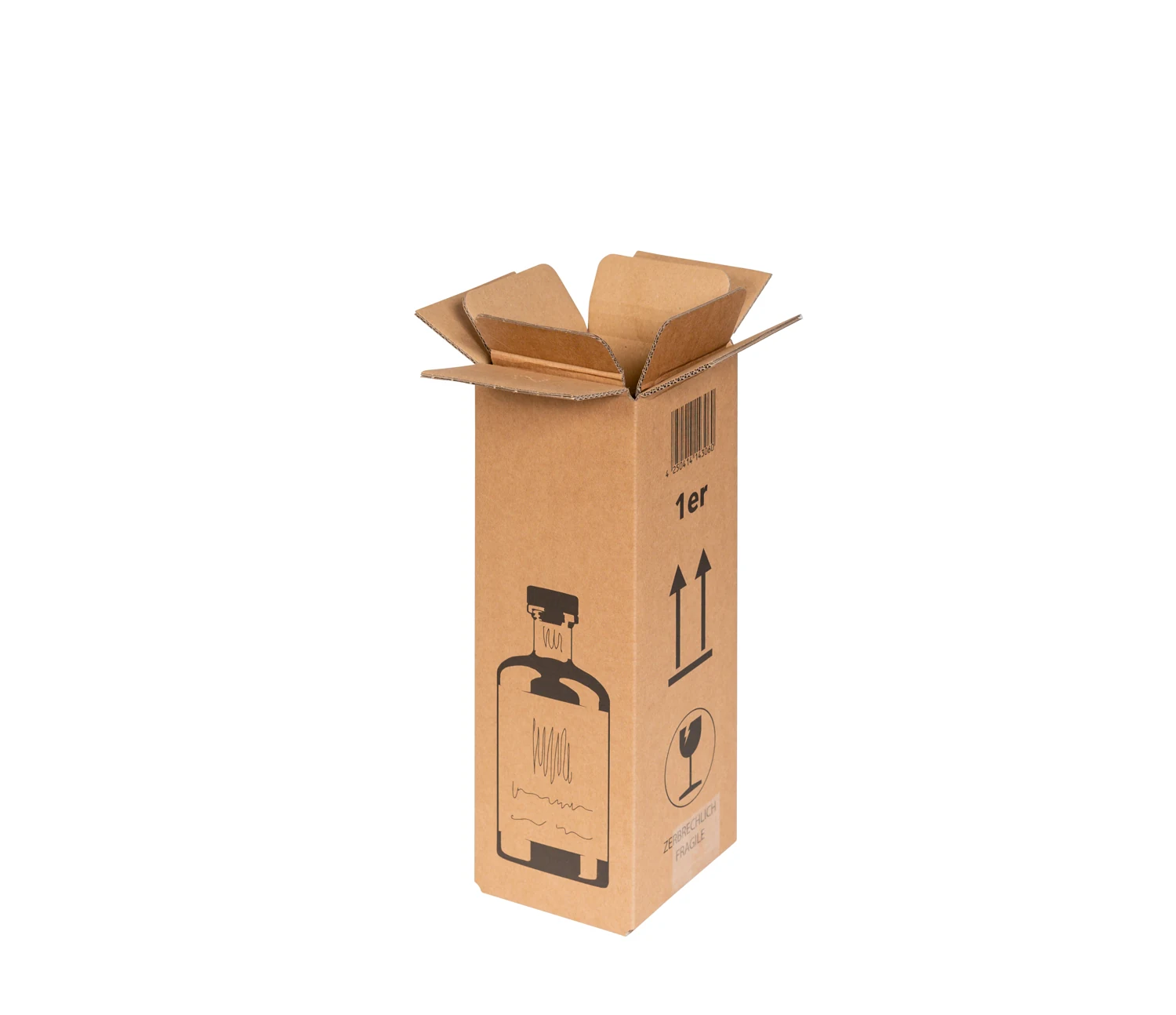GIN-Verpackung 1er, 95x95x293mm – Flaschen und Getränke passend verpacken – Ansicht 1 Produktabbildung zu GIN-Verpackung 1er, 95x95x293mm – Ansicht 1