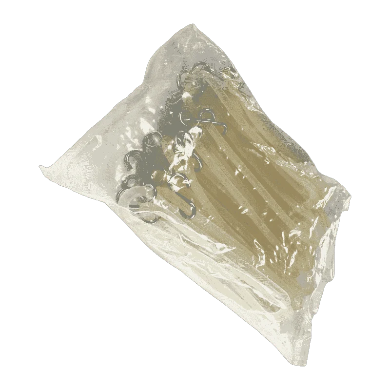 Produktabbildung zu Gummi-Spannringe 8 mm Ø · 40 cm Transparent · 25 Stück mit S-Haken – Ansicht 1