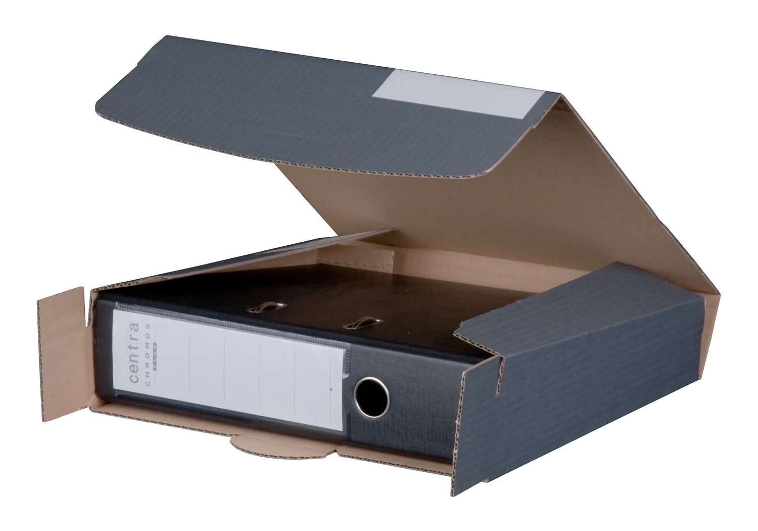 Ordnerversandbox 50-80a, 320x288x50-80mm – Kartons für Transport und Aufbewahrung – Ansicht 1 Produktabbildung zu Ordnerversandbox 50-80a, 320x288x50-80mm – Ansicht 1