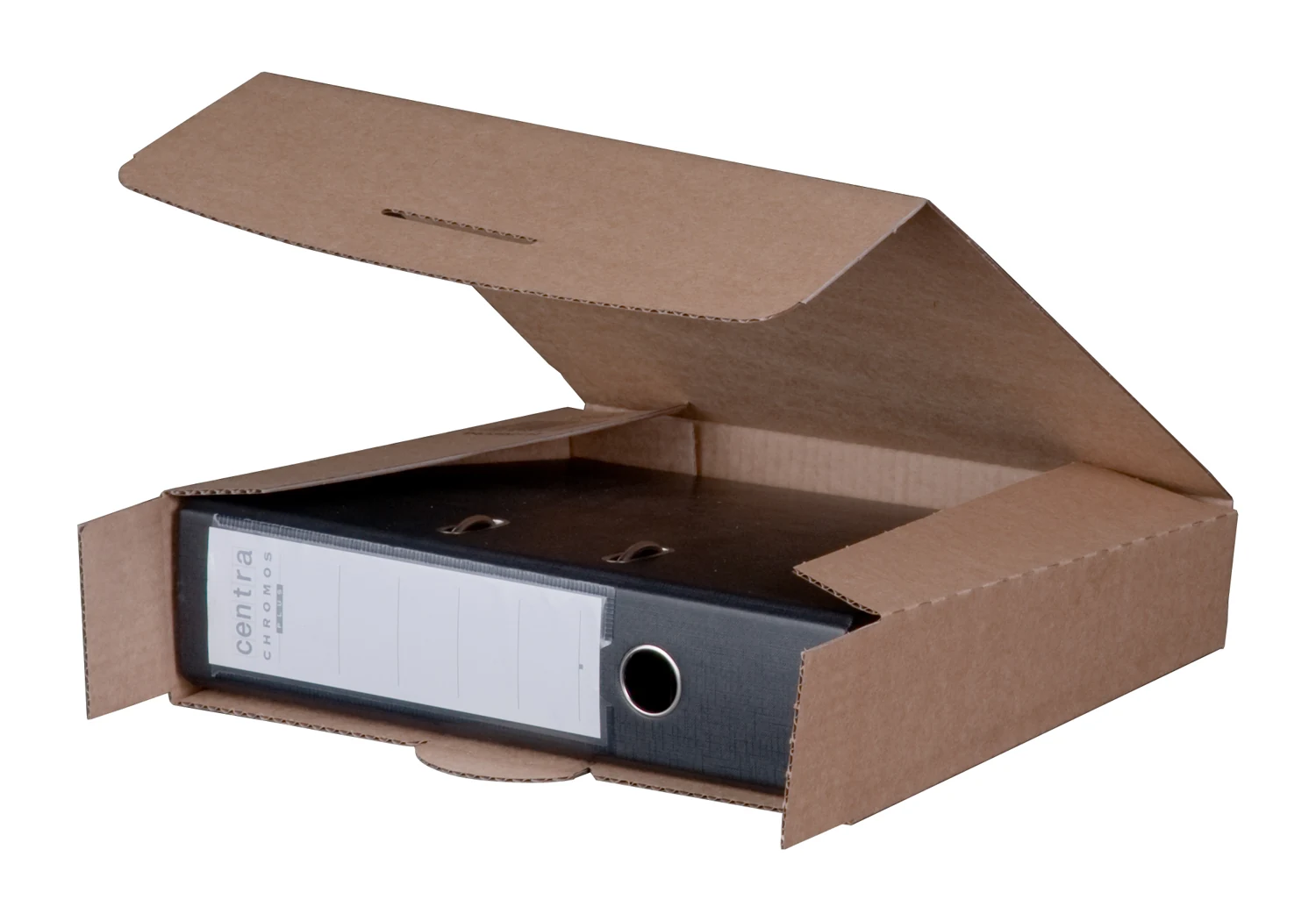 Produktabbildung zu Ordnerversandbox 50-80b, 320x288x50-80mm – Ansicht 1