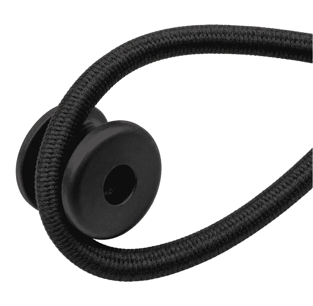 Produktabbildung zu Rundknopf 8 mm Schwarz · Einhängeknopf für Expanderseil – Ansicht 2