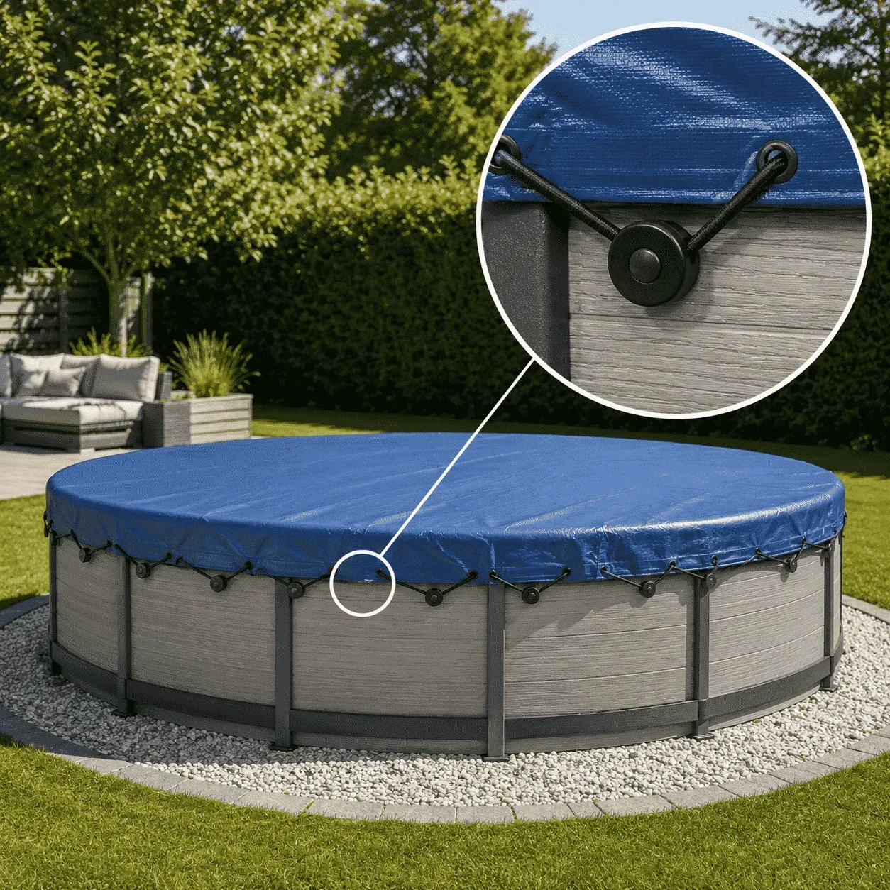 Produktabbildung zu Rundknopf 8 mm Schwarz · Einhängeknopf für Expanderseil – Ansicht 4