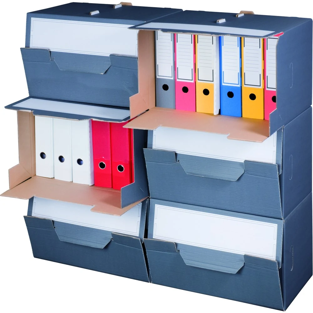 Archivbox f. Ordner m. Klappdeckel, 504x325x305mm – Produktabbildung 1