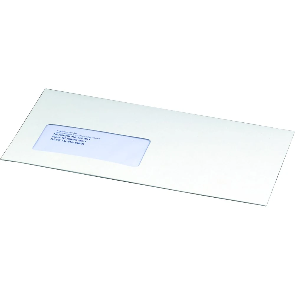 Anwendungsabbildung des Herstellers: Cd-mailer DIN Lang, 218x121mm, Fenster links