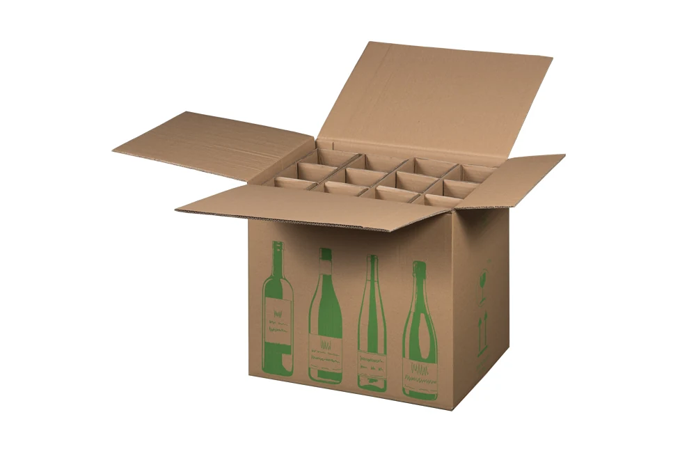 Faltkarton für 12er Flaschen, 420x305x368mm – Produktabbildung 1