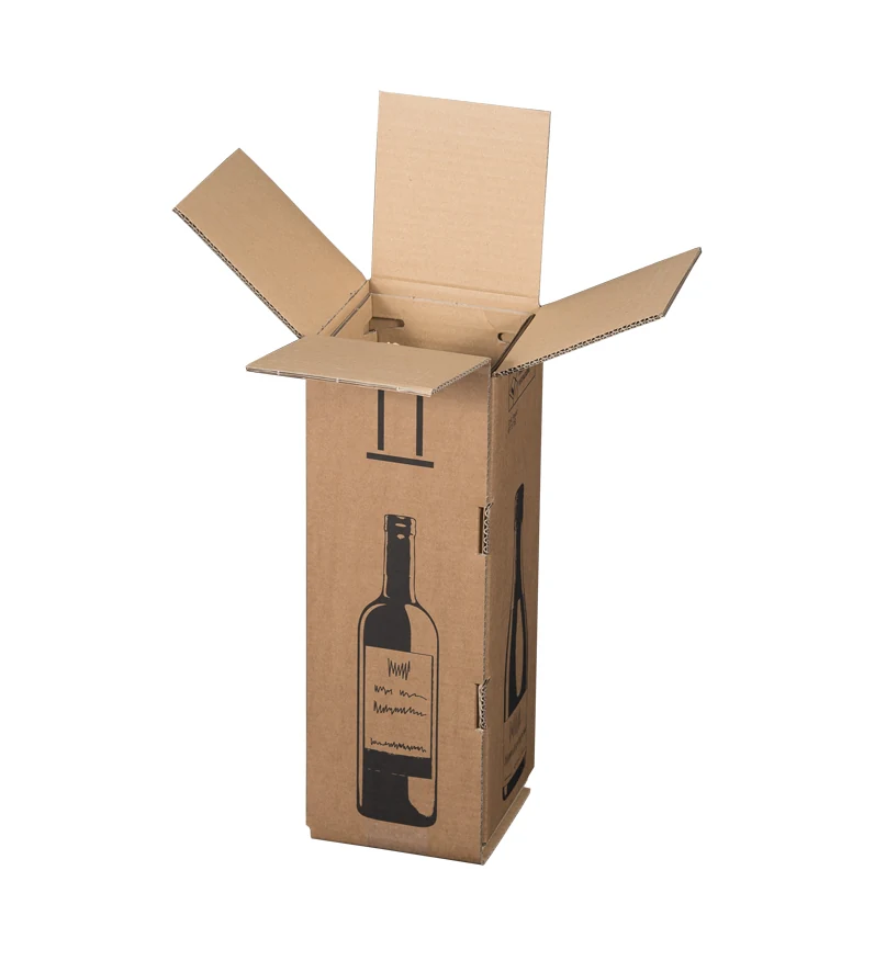 Faltkarton für 1er Magnumflasche, 144x144x425 mm – Produktabbildung 1