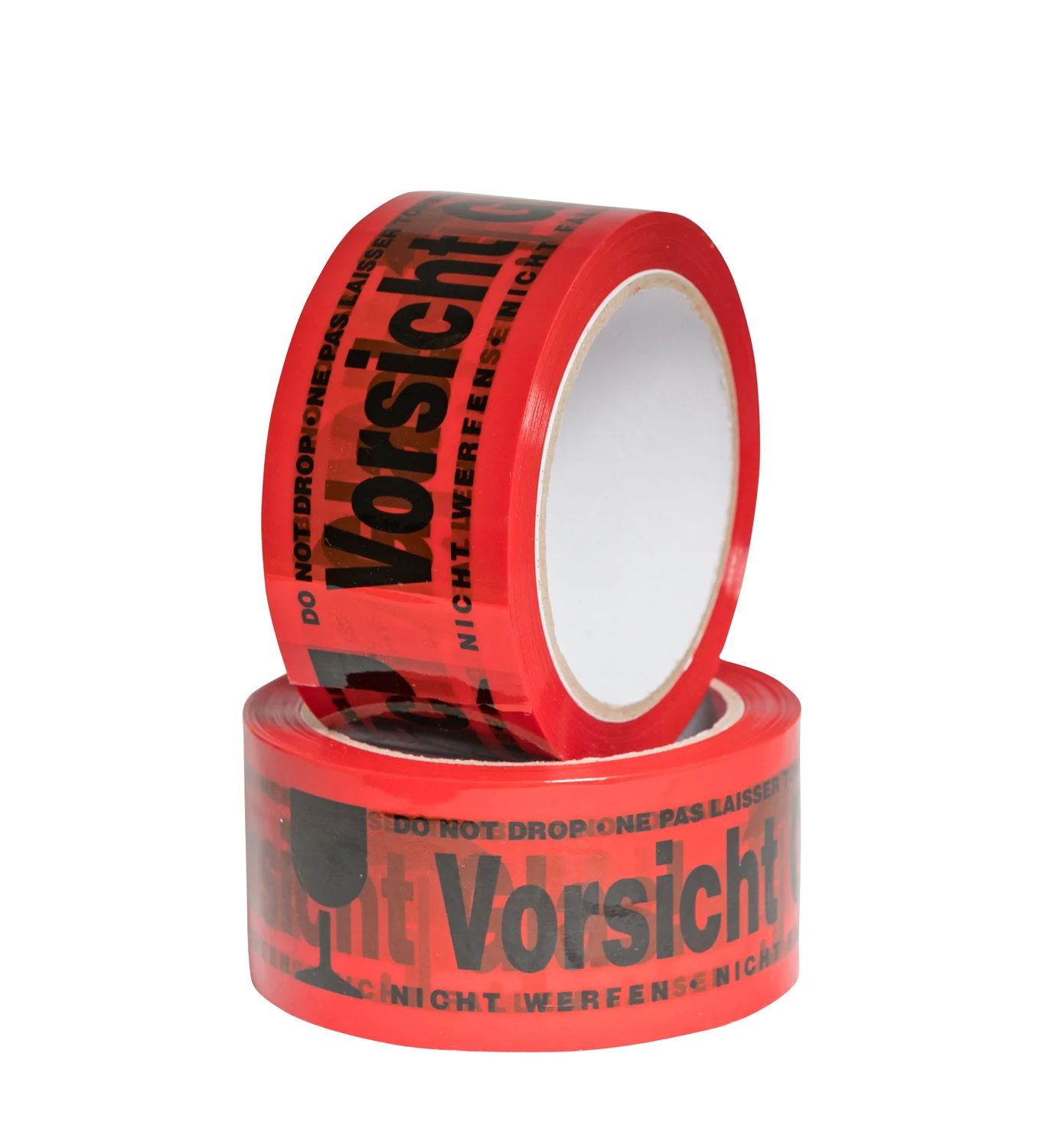 PP Signalklebeband "Vorsicht Glas" - 3-sprachig – Produktabbildung 1