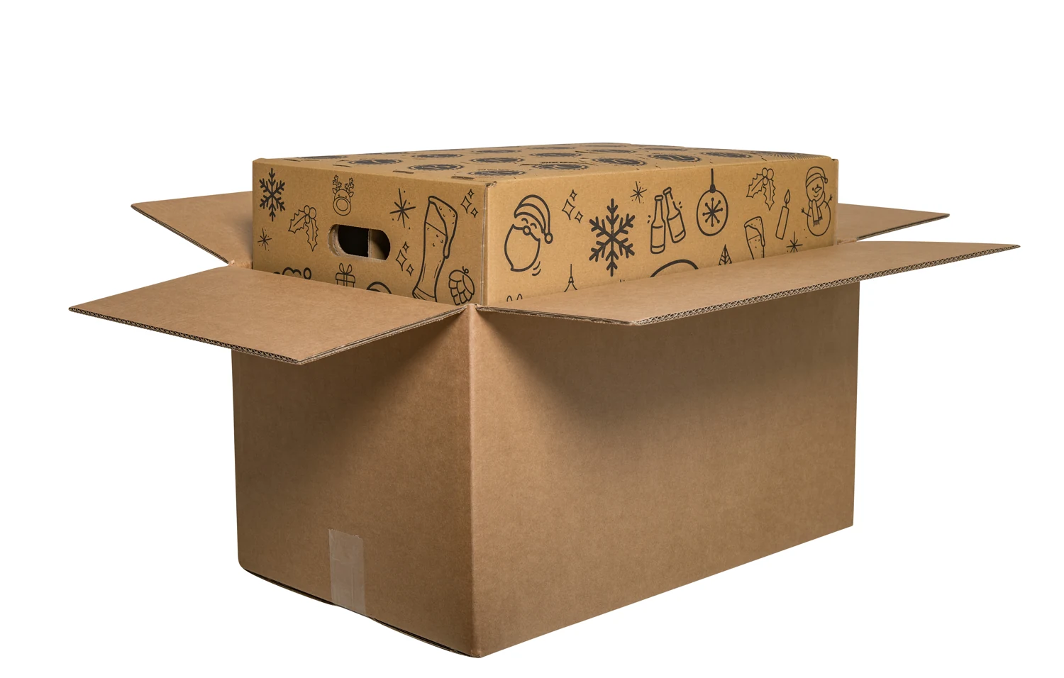 Anwendungsabbildung des Herstellers: Versandkarton Bier-Adventskalender, 550x340x300mm