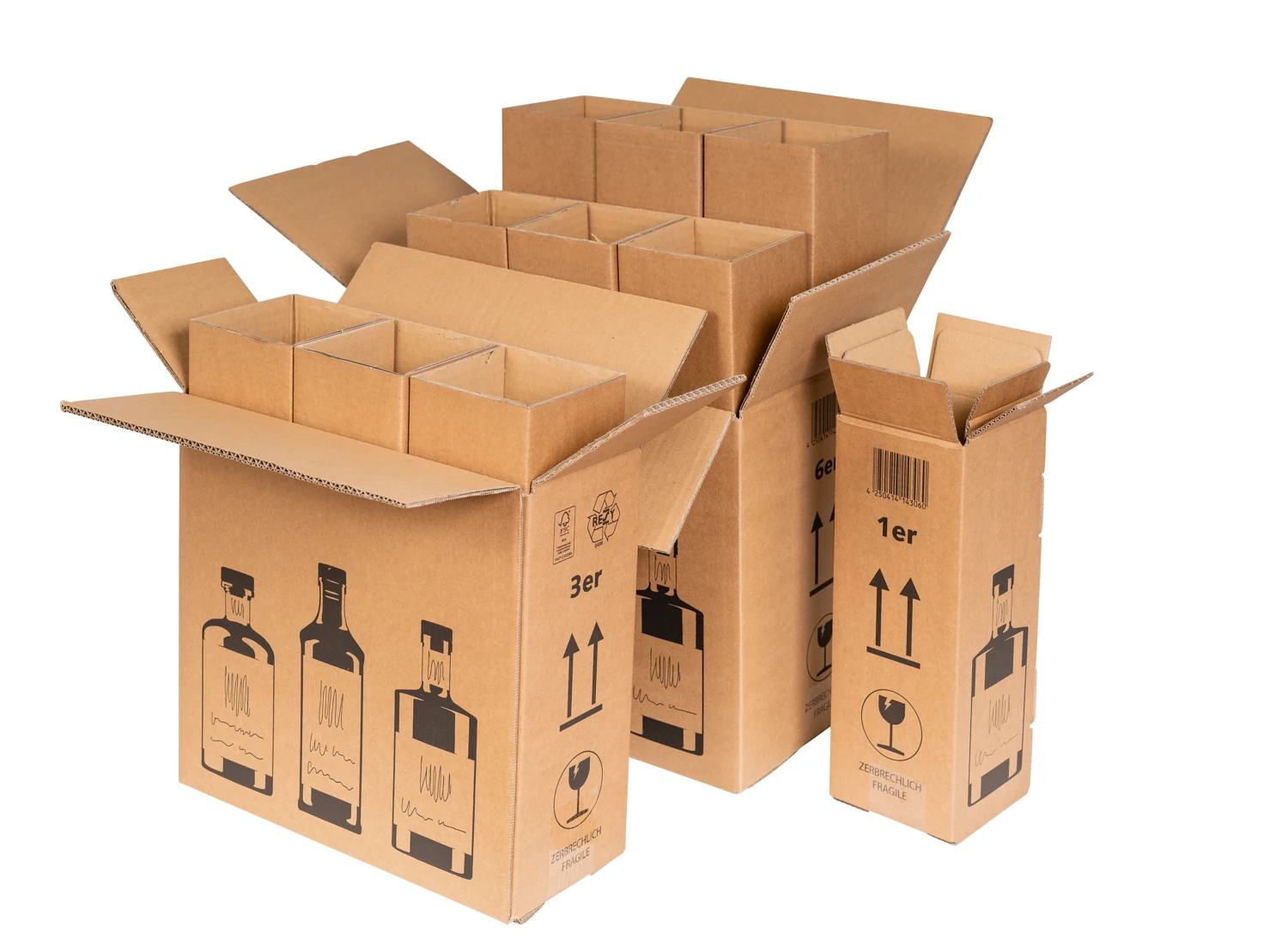 Serienabbildung des Herstellers: Versandkarton f. Gin, 326x226x278mm